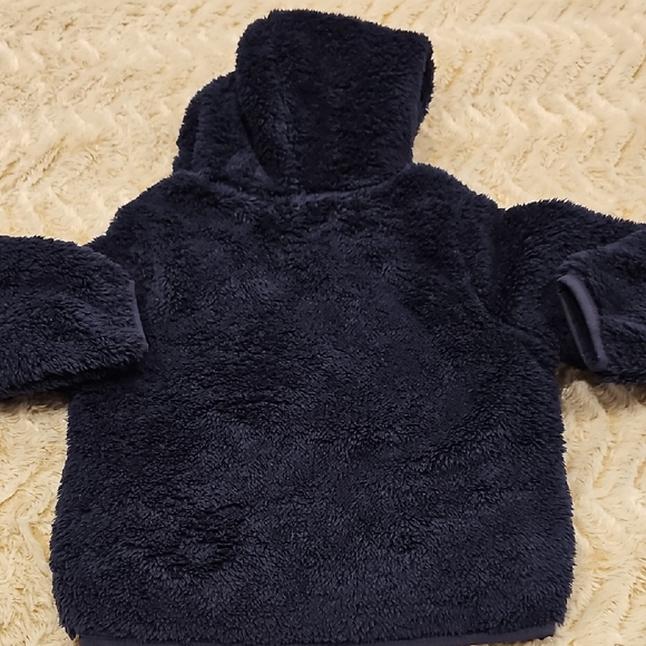 Old Navy Blue Fleece Hoodie Sweatshirt - Picture 4 of 4